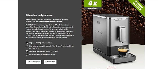 Media Markt Gewinnspiel 4 Severin Kaffeevollautomaten