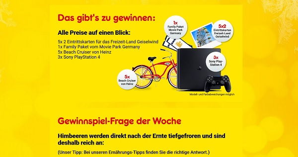 Netto Ernährungsquiz Gewinnspiel Fahrräder und Playstation 4