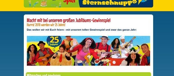 Familien-Kreuzfahrt Reise-Gewinnspiel Sternschnuppe Kinderlieder 2018