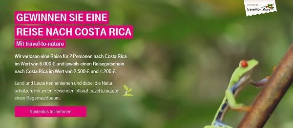 Costa Rica Reise Gewinnspiel Telekom und travel to nature