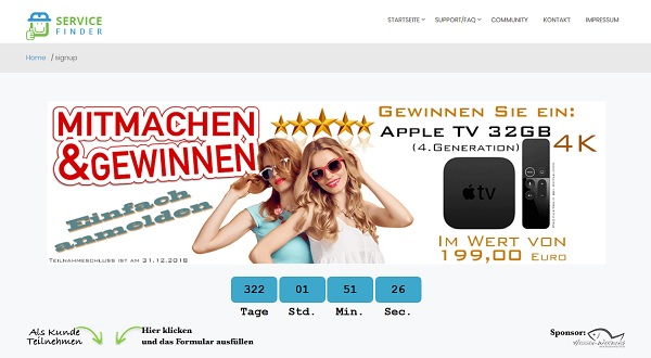 Apple TV Gewinnspiel diefin.de