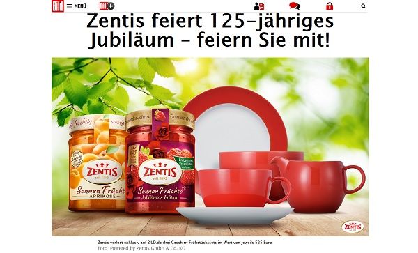 Bild.de und Zentis Gewinnspiel 3 Geschirr-Frühstückssets