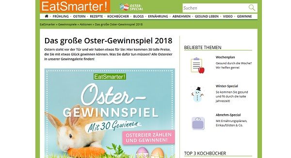 EatSmarter Oster-Gewinnspiel 2018