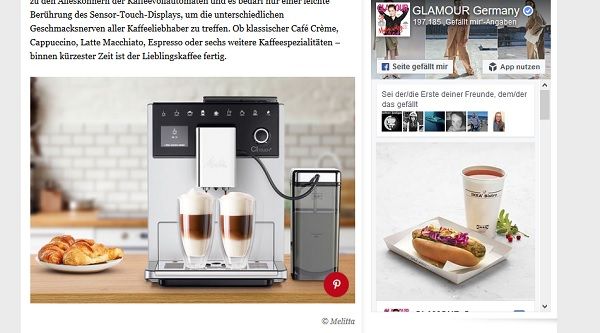 Melitta Kaffeevollautomat Gewinnspiel Glamour.de