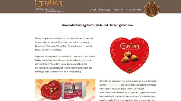 Guylian Valentinstag Gewinnspiel 2018 Romantik-Kurztrip