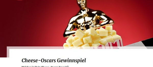 K&auml;se Gewinnspiel Cheese Oscar Wahl 2018