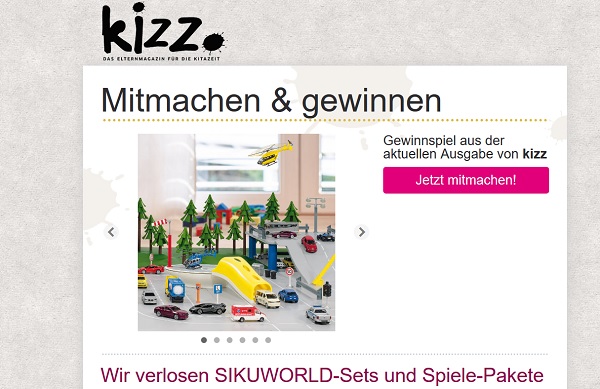 kizz Elternmagazin Gewinnspiel Sikuworld Spielzeug-Sets gewinnen