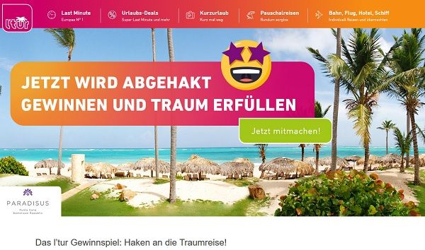 L´tur Karibik Reise Gewinnspiel 2018