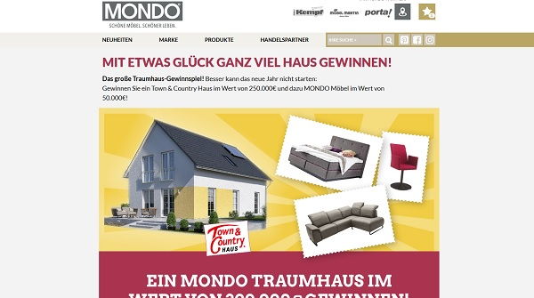 Haus-Gewinnspiel Mondo Möbel 2018