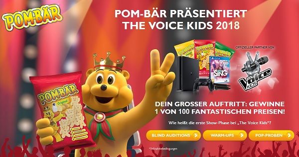 Pom-Bär Gewinnspiel The Voice Kids 2018