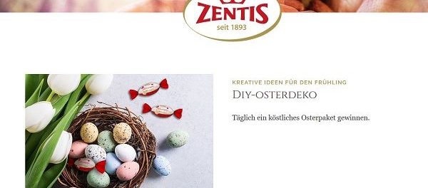 Zentis Oster-Gewinnspiel t&auml;glich Osterpakete gewinnen