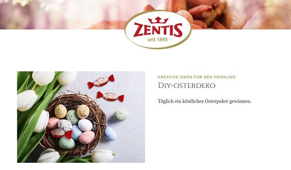 Zentis Oster-Gewinnspiel täglich Osterpakete gewinnen