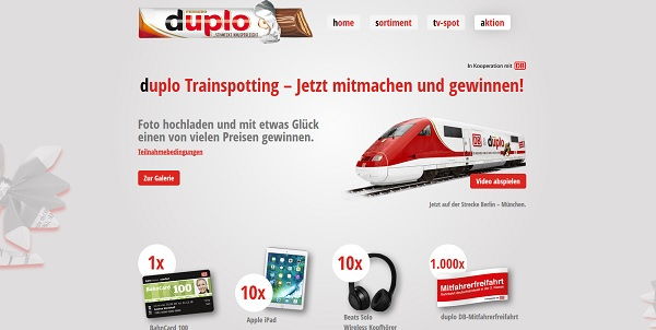 duplo ICE Gewinnspiel Bahncard 100 und Apple iPAd