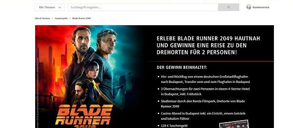 Budapest Reise Gewinnspiel real Blade Runner 2049