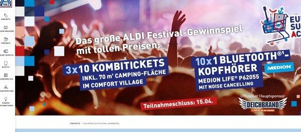 Aldi Nord Gewinnspiel Deichbrand Festival Tickets 2018