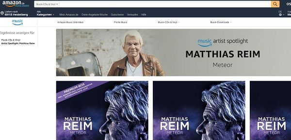 Amazon Gewinnspiel Matthias Reim Konzert Tickets und Reise