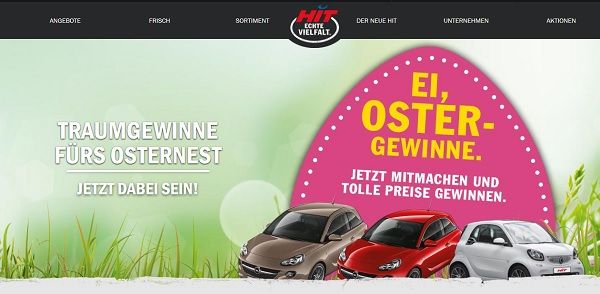 HIT Oster-Gewinnspiel Opel Adam oder Smart Auto gewinnen