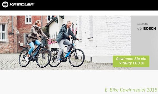 Kreidler E-Bike Gewinnspiel 2018 Vitality Eco 3