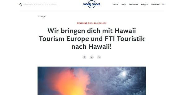 Lonely Planet Hawaii Reise Gewinnspiel