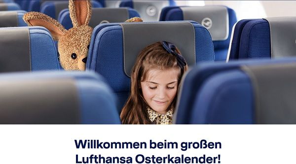 Lufthansa Osterkalender Gewinnspiel täglich Reisen und Sachpreise gewinnen