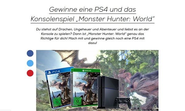 Mädchen.de Gewinnspiel Sony Playstation 4 Monster Hunter World