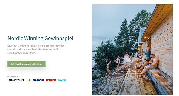 Nordic Winning Gewinnspiel Reisen und Ferienhaus Gutscheine gewinnen