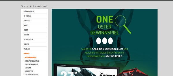 Oster Gewinnspiel One.de verlost Preise Wert 60.000 Euro