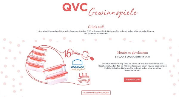 QVC Geburtstags-Gewinnspiel tägliche Gewinne