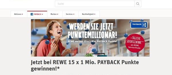 REWE Gewinnspiel Payback Millionär 2018