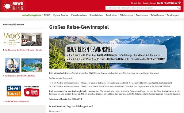REWE Reisen Gewinnspiel Urlaub Salzburger Land