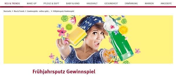 Rossmann Gewinnspiel Frühjahrsputz Gutschein