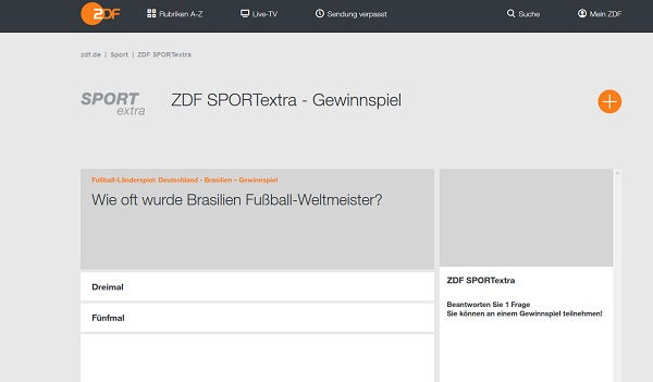 ZDF Sport Extra Auto Gewinnspiel Mercedes GLA gewinnen
