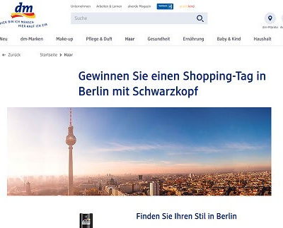 DM Gewinnspiel Schwarzkopf Berlin Shopping Reise