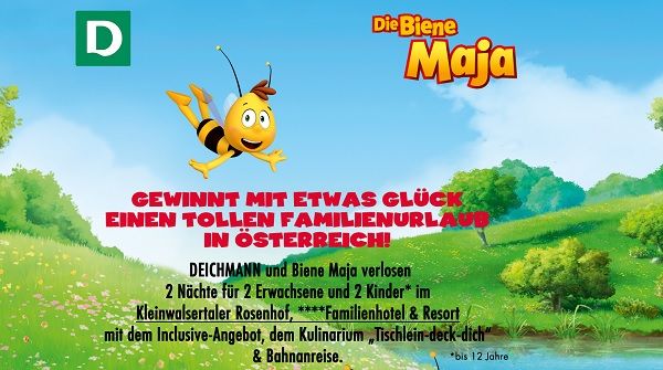 Deichmann Gewinnspiel Biene Maja Familienurlaub Kleinwalsertal