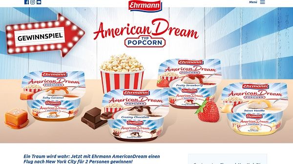 Ehrmann Gewinnspiel American Dream New York Reise gewinnen