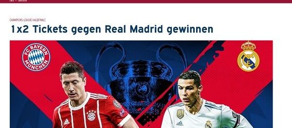 FC Bayern München Gewinnspiel Tickets Spiel Real Madrid