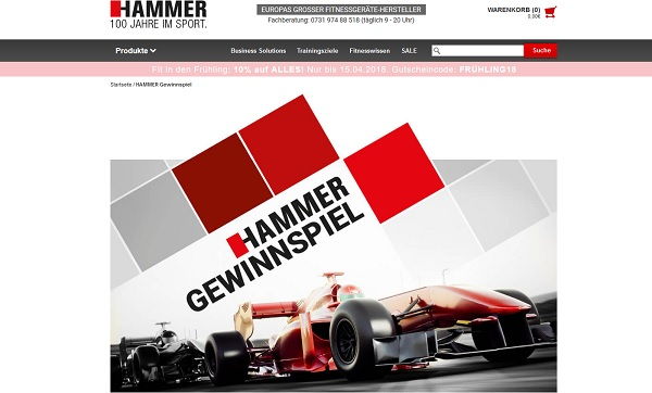 Monza Formel 1 Wochenende Gewinnspiel Hammer Sportgeräte