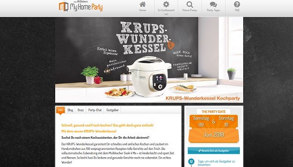 Krups Wunderkessel Kochparty Gewinnspiel