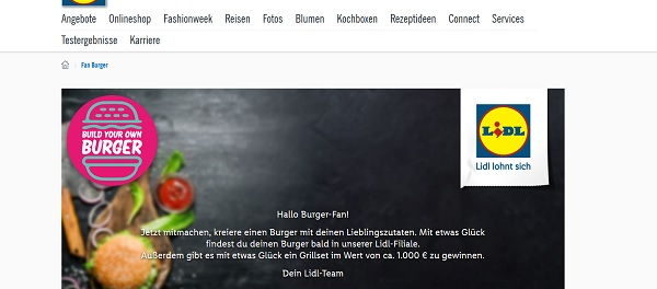 Lidl Gewinnspiel Fan Burger 1.000 Euro Grillset
