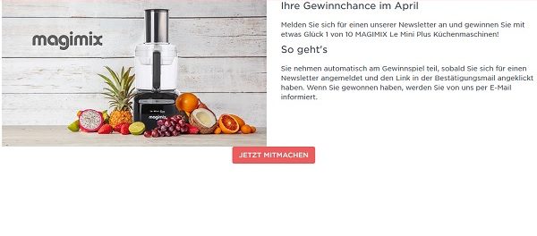 QVC Gewinnspiel 10 MAGIMIX Küchenmaschienen