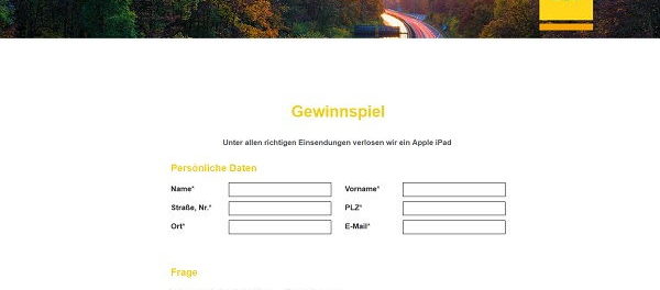 SVG Bundesstraßenmaut Gewinnspiel Apple iPad