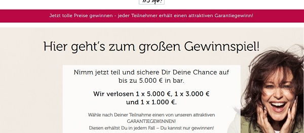 Geld-Gewinnspiel bonprix Versand 5.000 Euro Bargeld