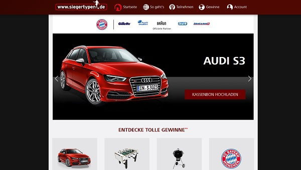 Audi S3 Auto Gewinnspiel Siegertypen.de 2018