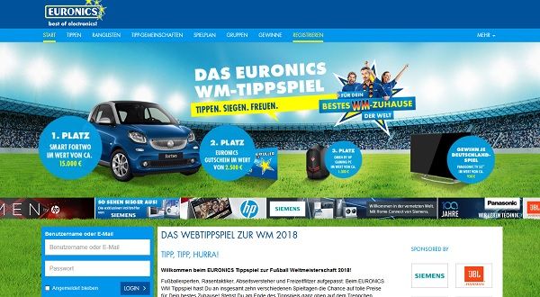 Auto-Gewinnspiel Euronics WM-Tippspiel Smart fortwo