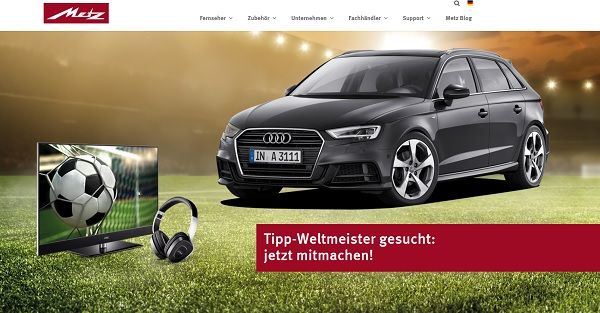 Auto Gewinnspiel Metz Audi A3 Fußball WM Tippspiel 2018