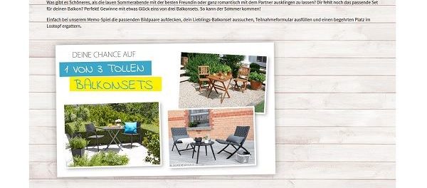 Dänisches Bettenlager Gewinnspiel Balkonsets Möbel