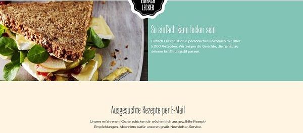 Einfach Lecker Gewinnspiel Rezeptvorschläge kostenlos
