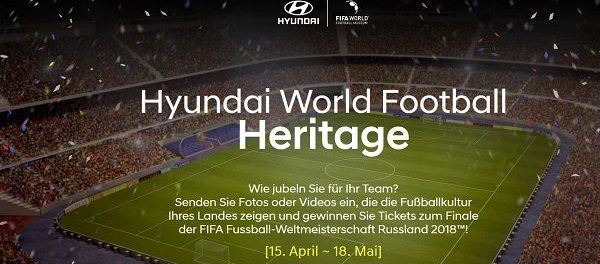 Hyundai Fußball Weltmeisterschaft Gewinnspiel Moskau Reise und Tickets
