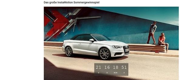 InstaMotion Gewinnspiel Audi A3 Cabrio gewinnen