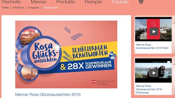 Manner Gewinnspiel 28 Sommer Urlaube gewinnen